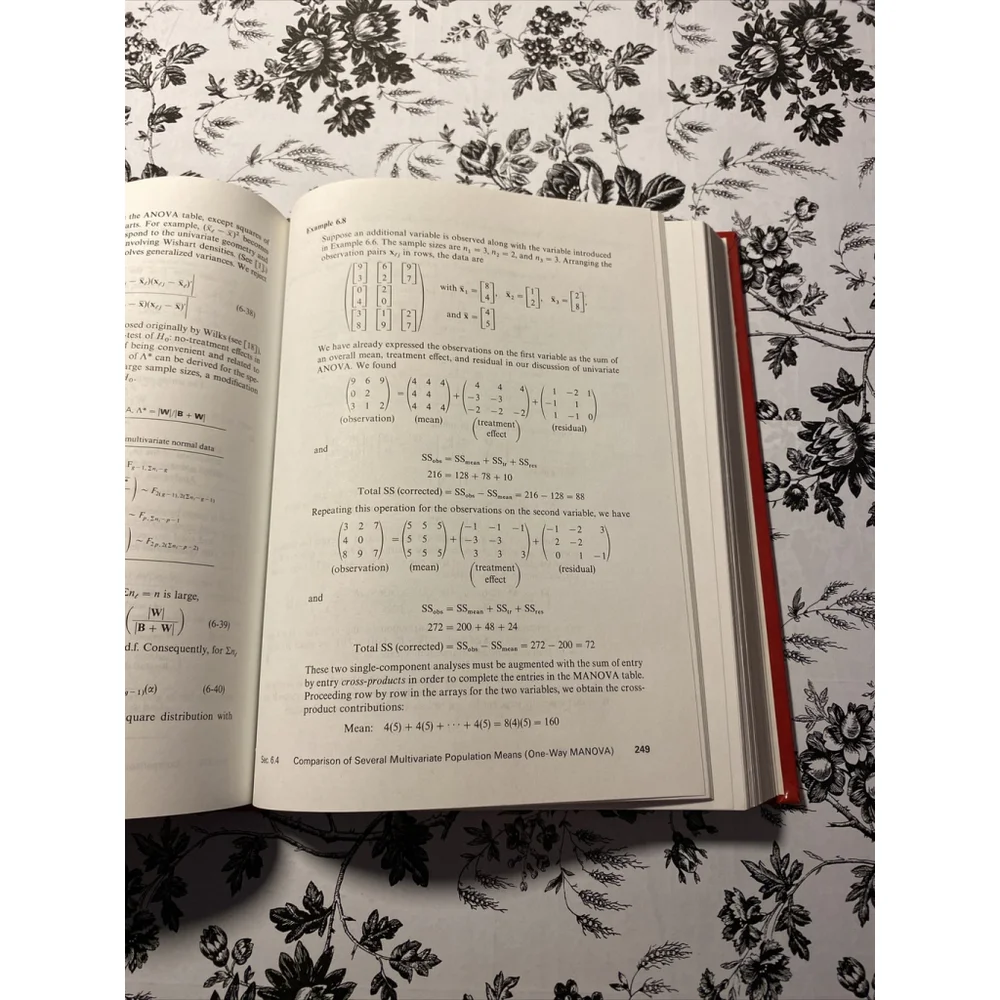 Applied Multivariate Statistical Analysis 3rd Ed Hardcover Wichern Johnson 1992